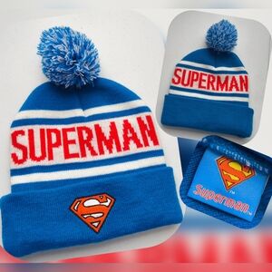 DC Comics Superman Kids Beanie - Blue and Red